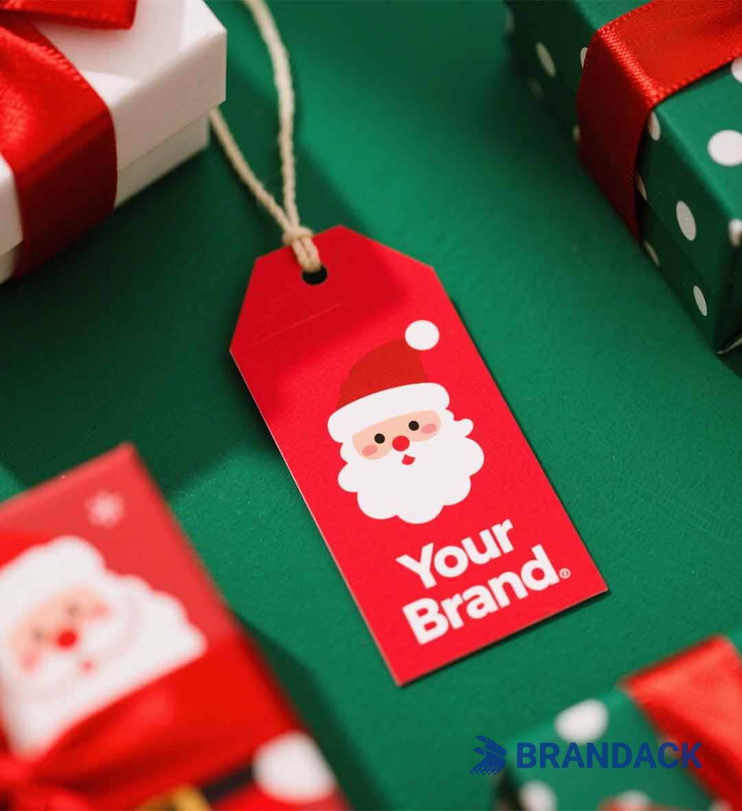 Bulk Custom Printing Santa Claus Gift Tags for Christmas
