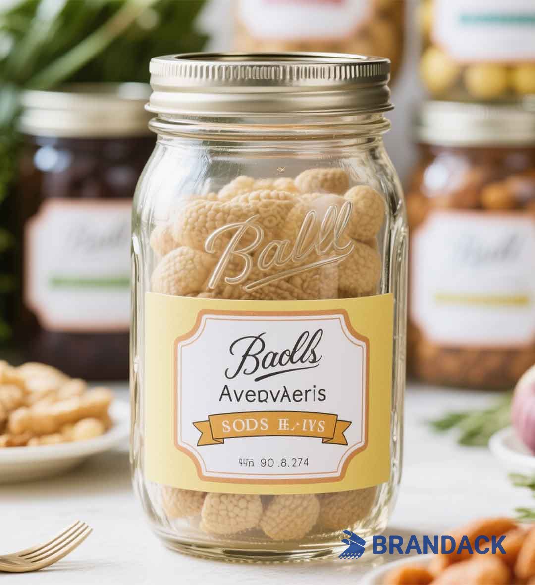 Custom Personalized Mason Jar Label Stickers with Design Service