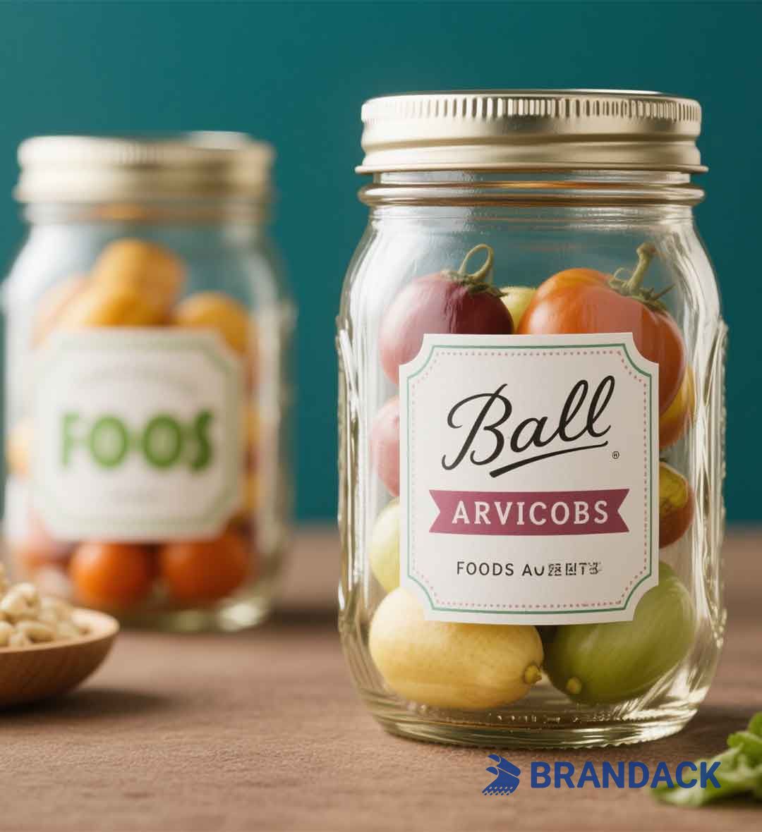 Custom Personalized Mason Jar Label Stickers with Design Service