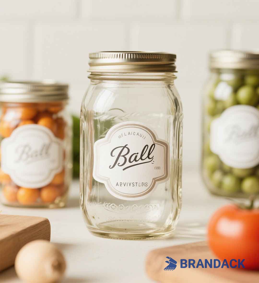 Custom Personalized Mason Jar Label Stickers with Design Service