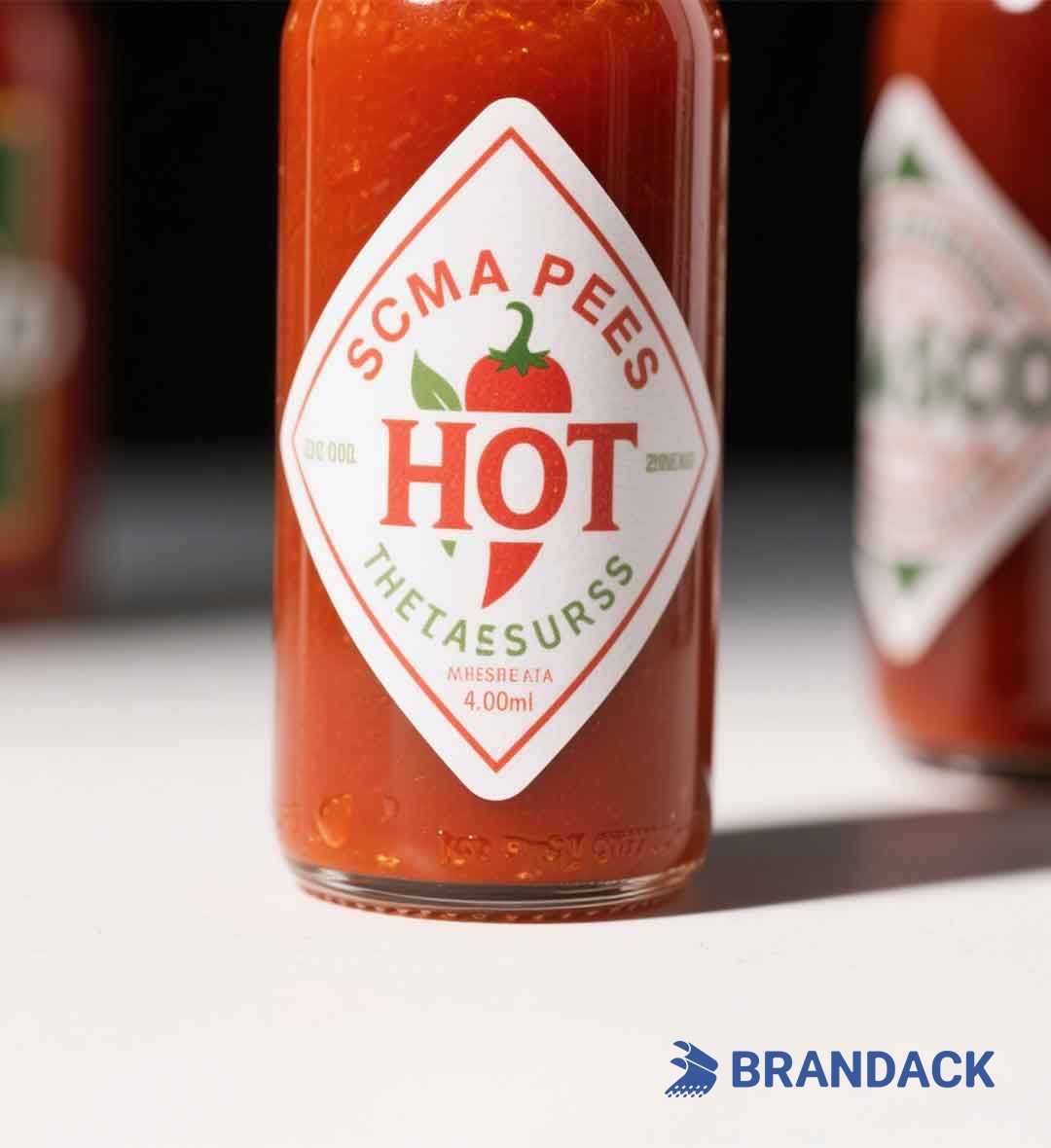 Custom Personalized Hot Sauce Bottle Labels with Printing Service