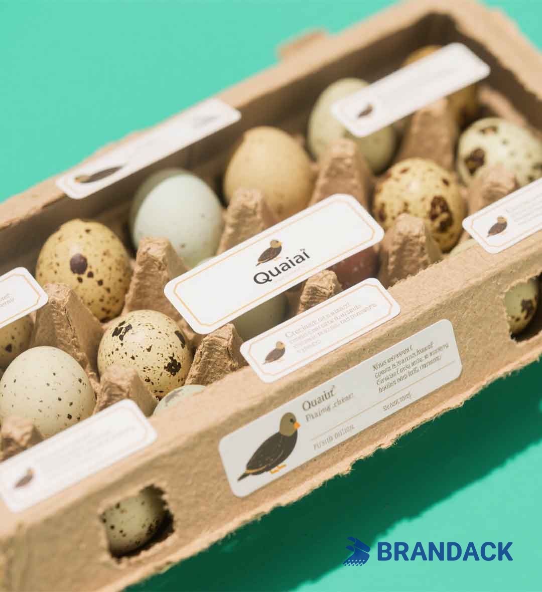 Custom Quail Egg Carton Box Labels | Design Your Own Egg Carton Labels