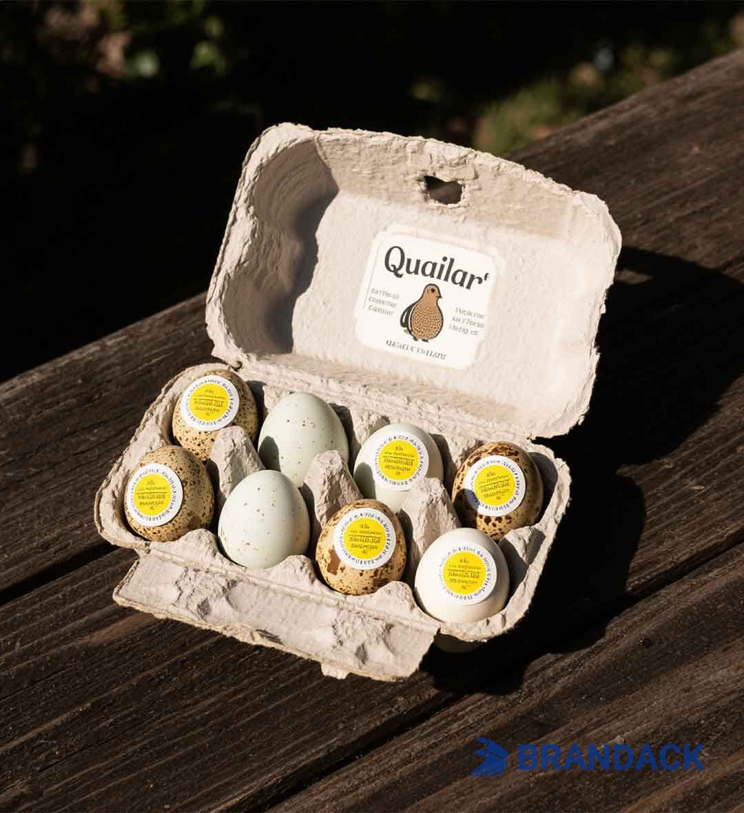 Custom Quail Egg Carton Box Labels | Design Your Own Egg Carton Labels