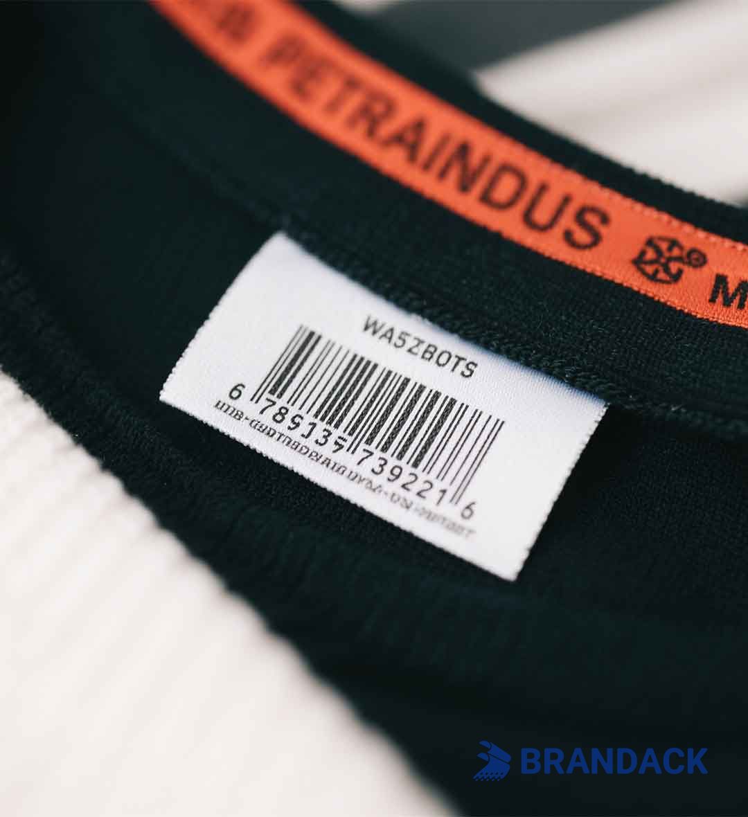 Custom Barcode Labels for Clothing | Garment Barcode Label with String