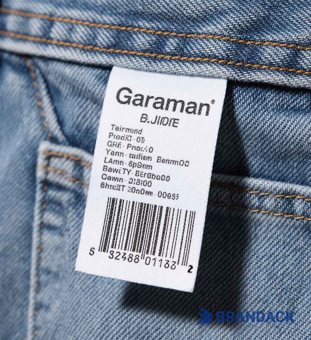 Custom Barcode Labels for Clothing | Garment Barcode Label with String