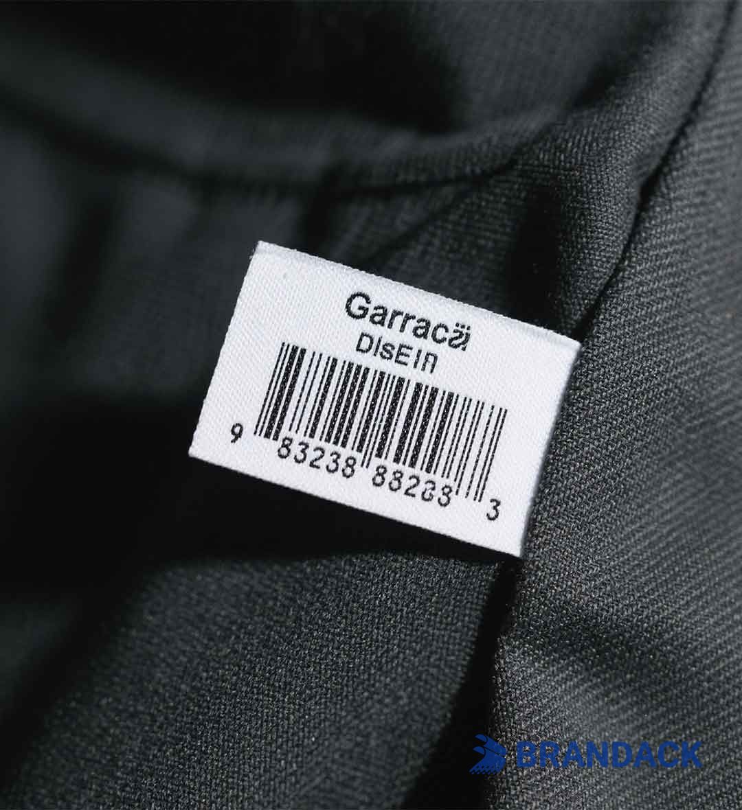 Custom Barcode Labels for Clothing | Garment Barcode Label with String