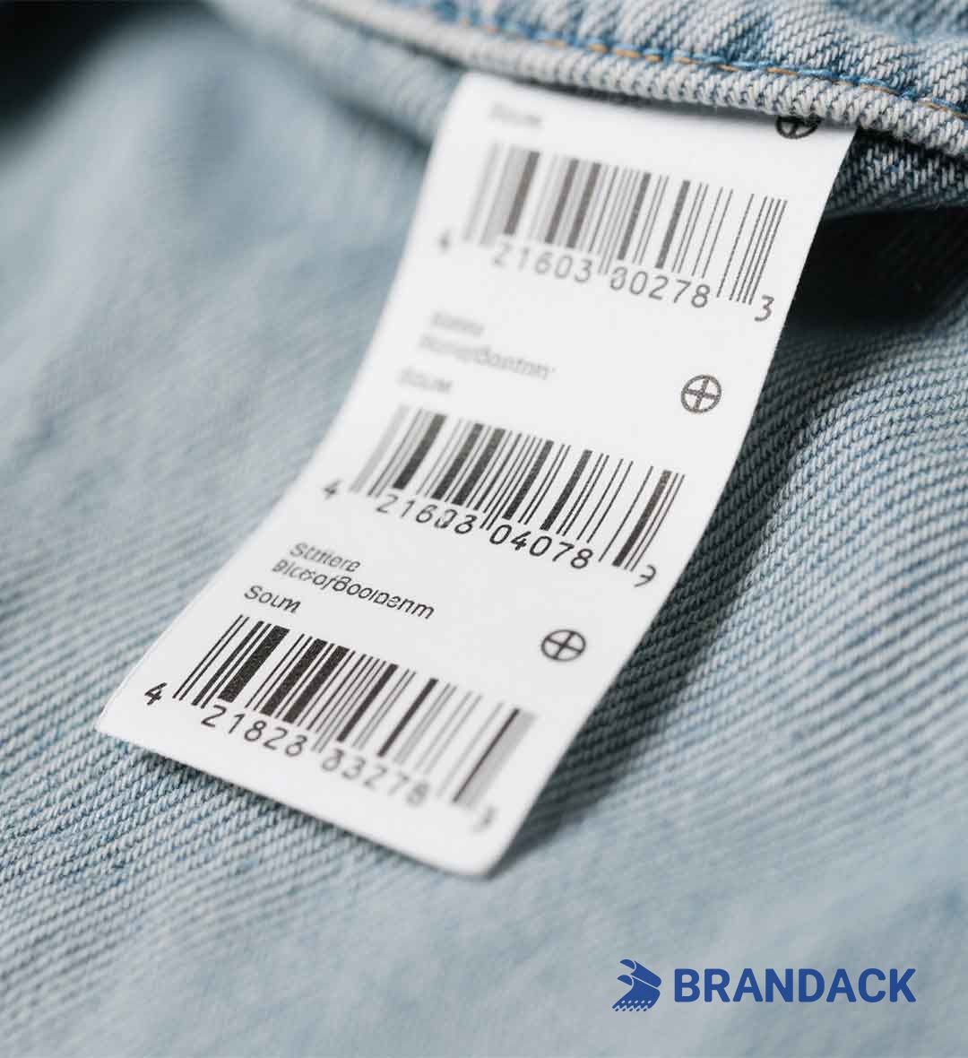 Custom Barcode Labels for Clothing | Garment Barcode Label with String