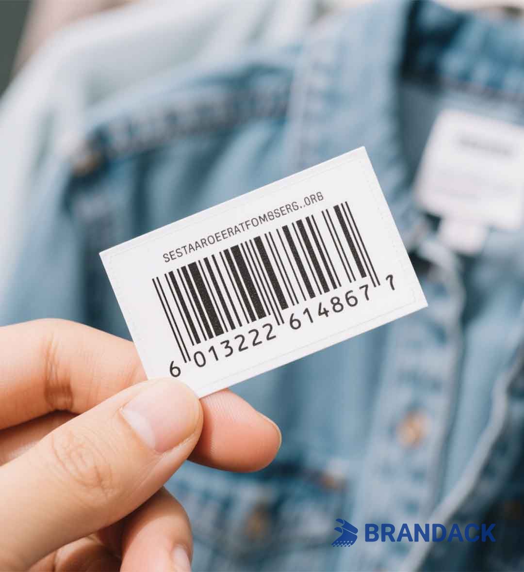 Custom Barcode Labels for Clothing | Garment Barcode Label with String