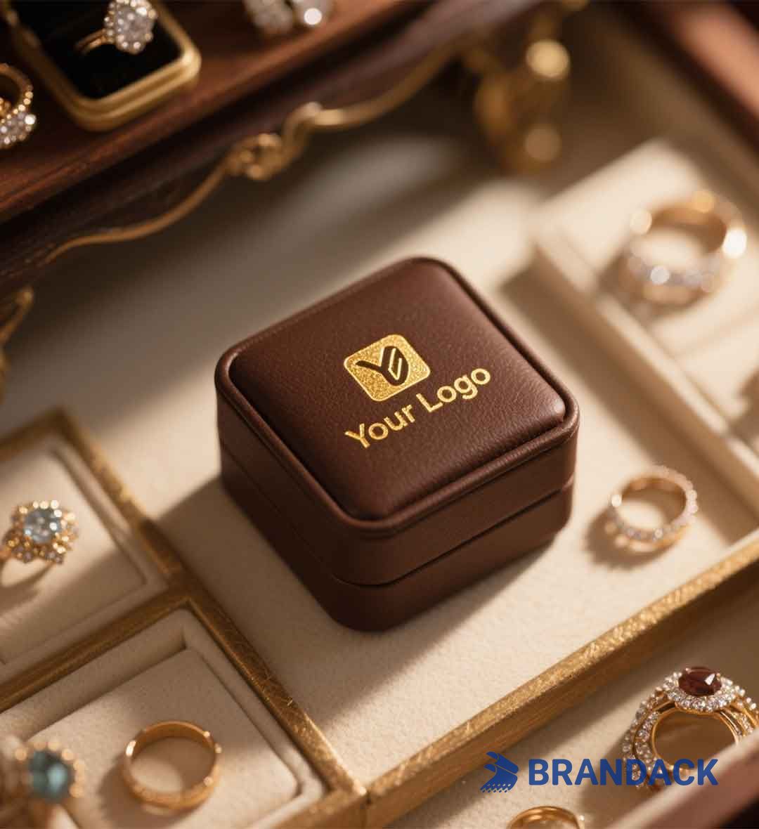 Personalized Jewelry Ring Box Bulk Wholesale Brand Gift Boxes Supplies