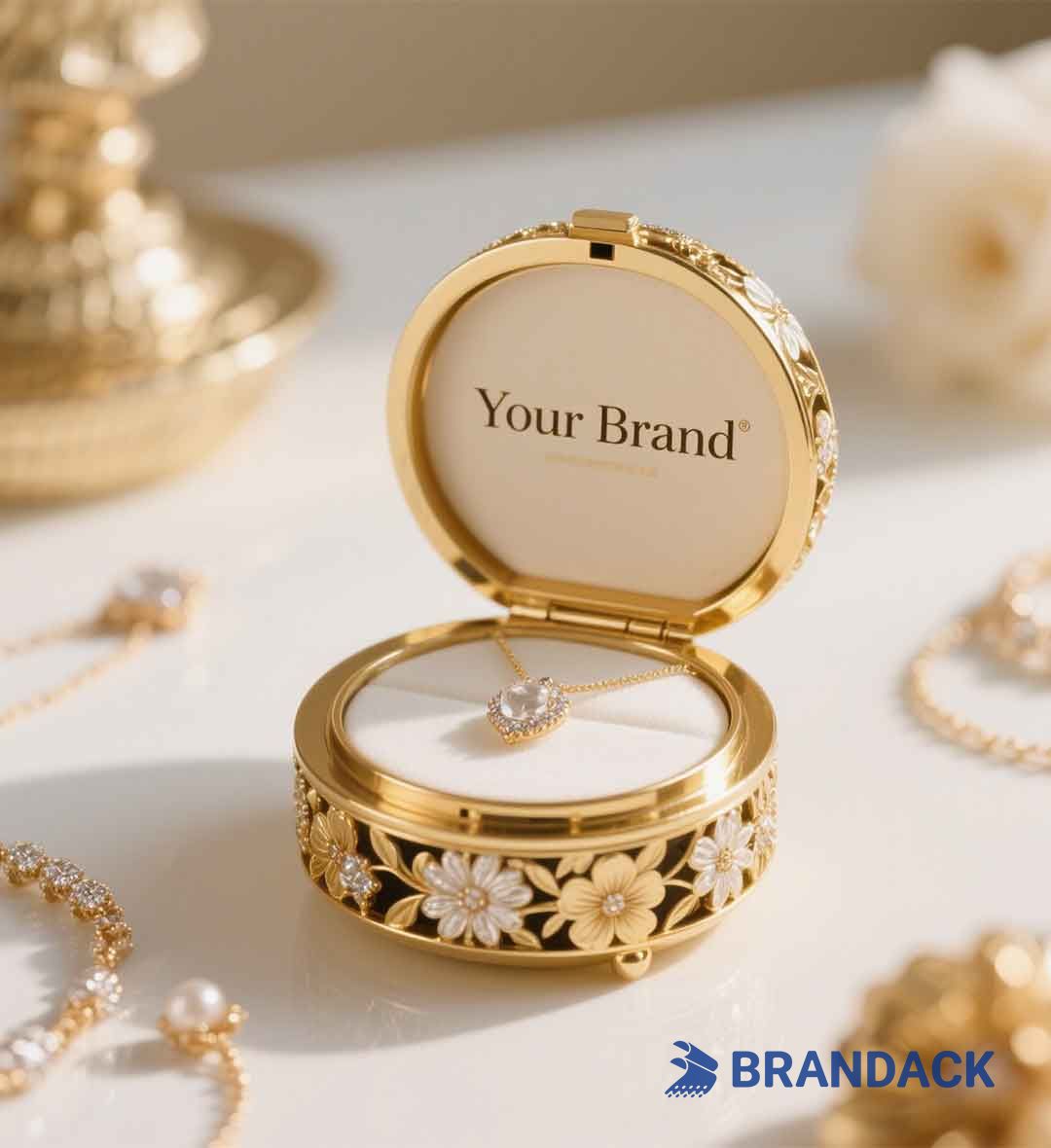 Custom Luxury Heart Shape Jewelry Boxes with Logo by Unique Design