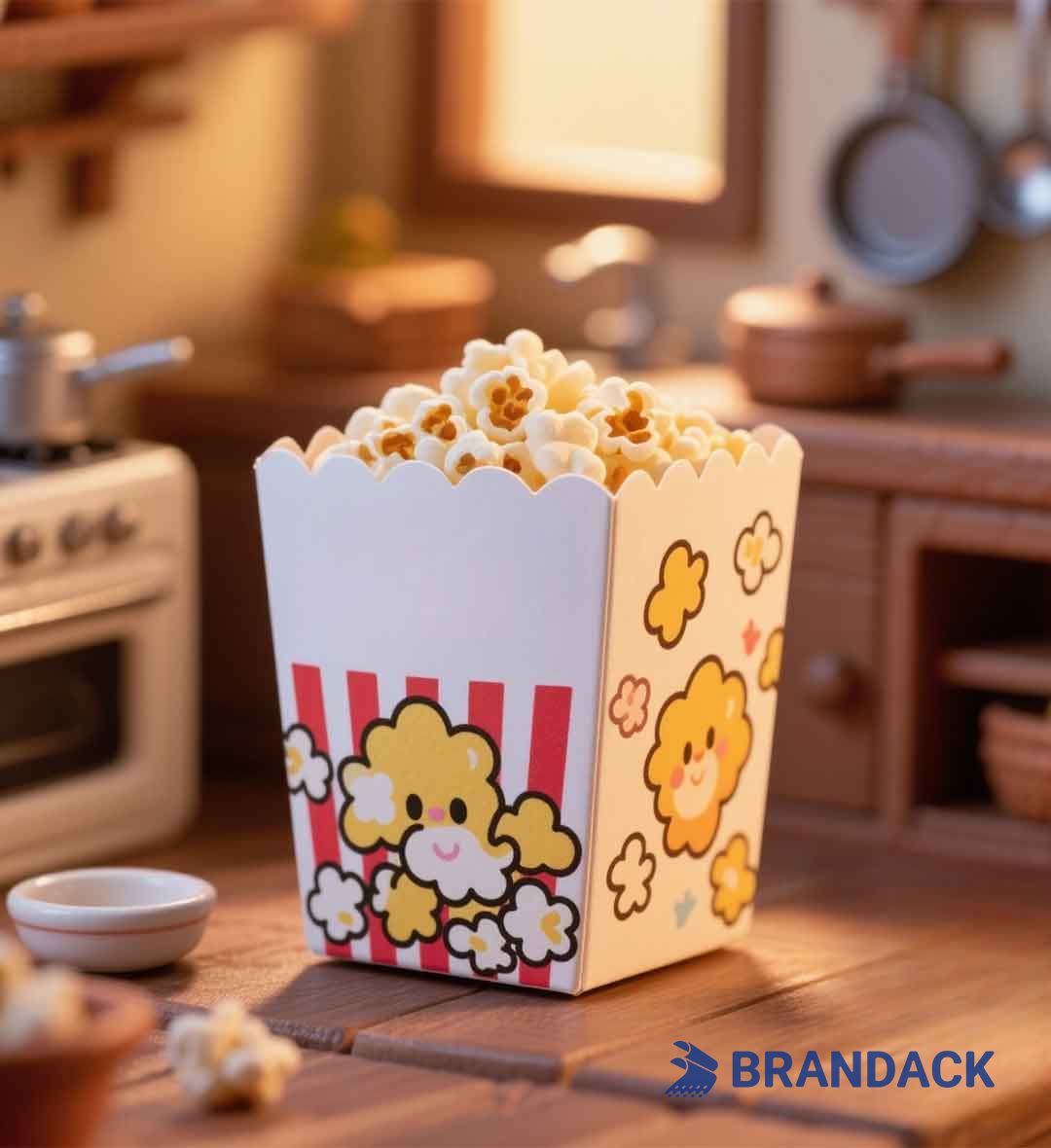 Branded Pizza Popcorn Cake Cookies Packaging Boxes for Small Business