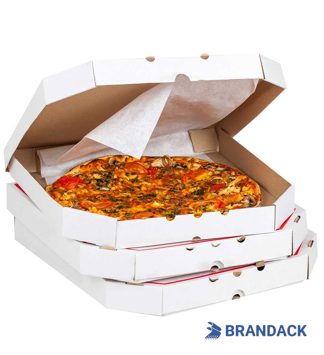 Custom Printed Cardboard Pizza Boxes with Logo Takeaway Packaging