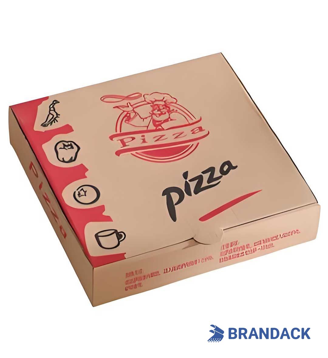 Custom Printed Cardboard Pizza Boxes with Logo Takeaway Packaging