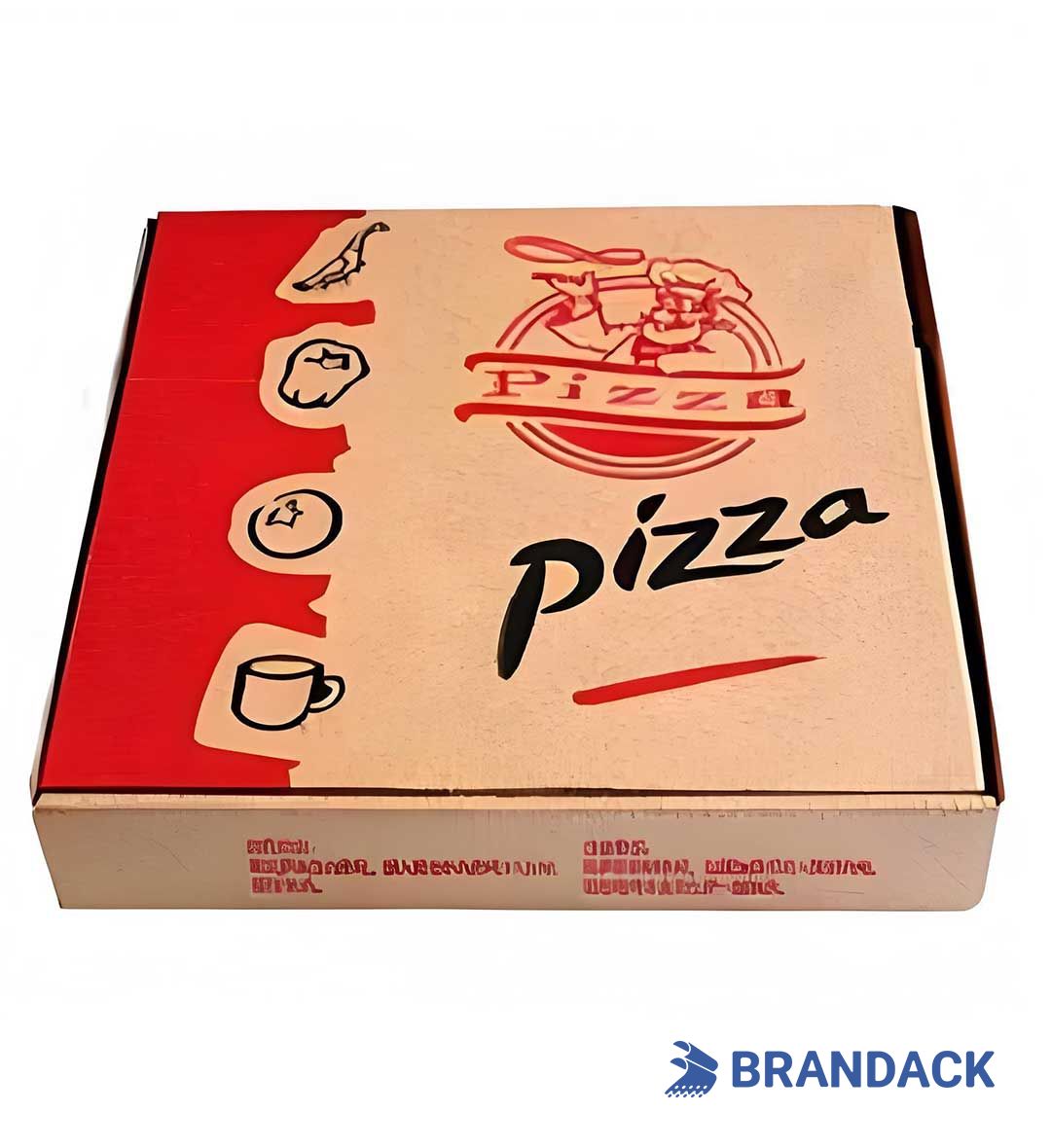Custom Printed Cardboard Pizza Boxes with Logo Takeaway Packaging