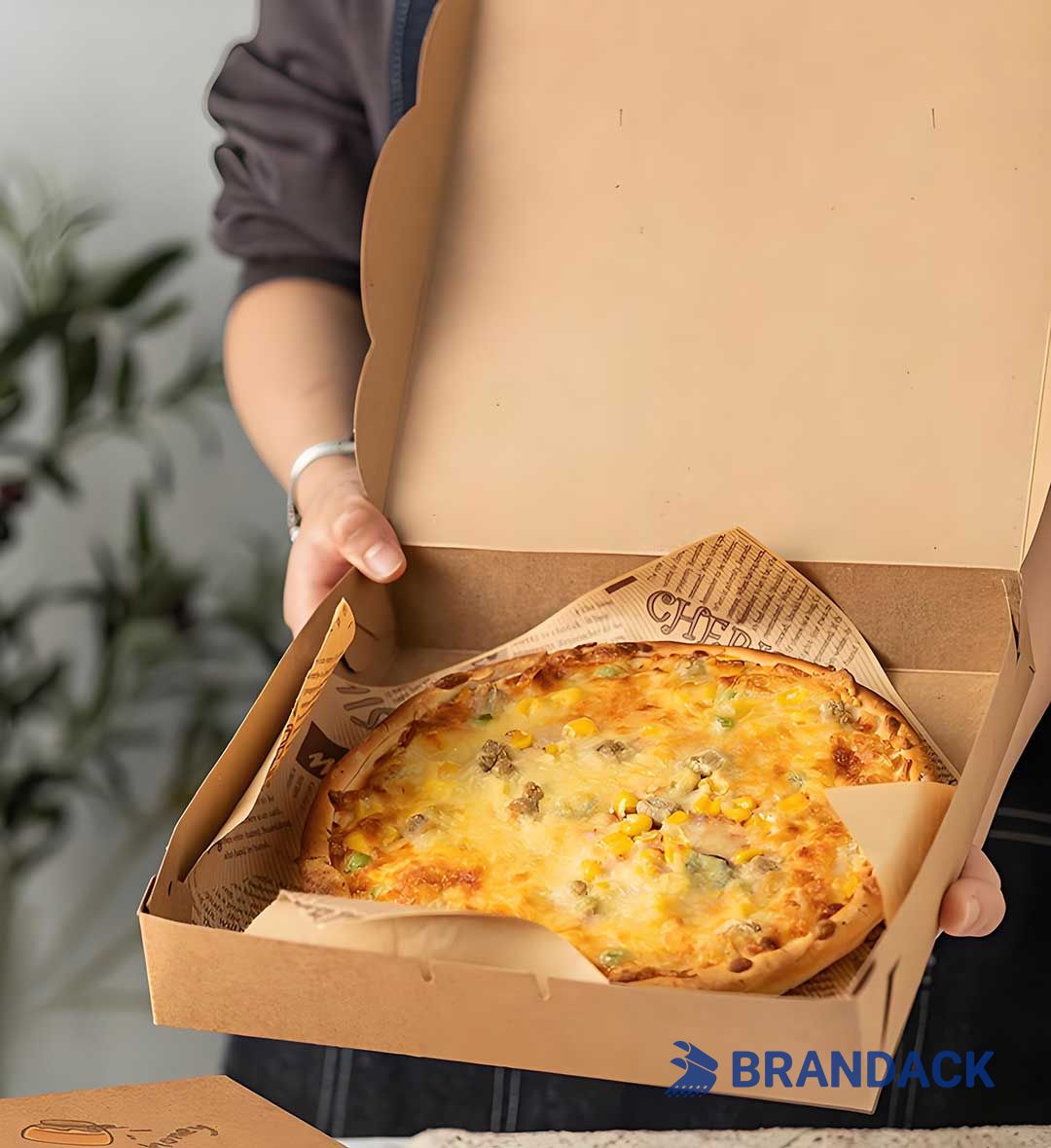 Custom Printed Cardboard Pizza Boxes with Logo Takeaway Packaging