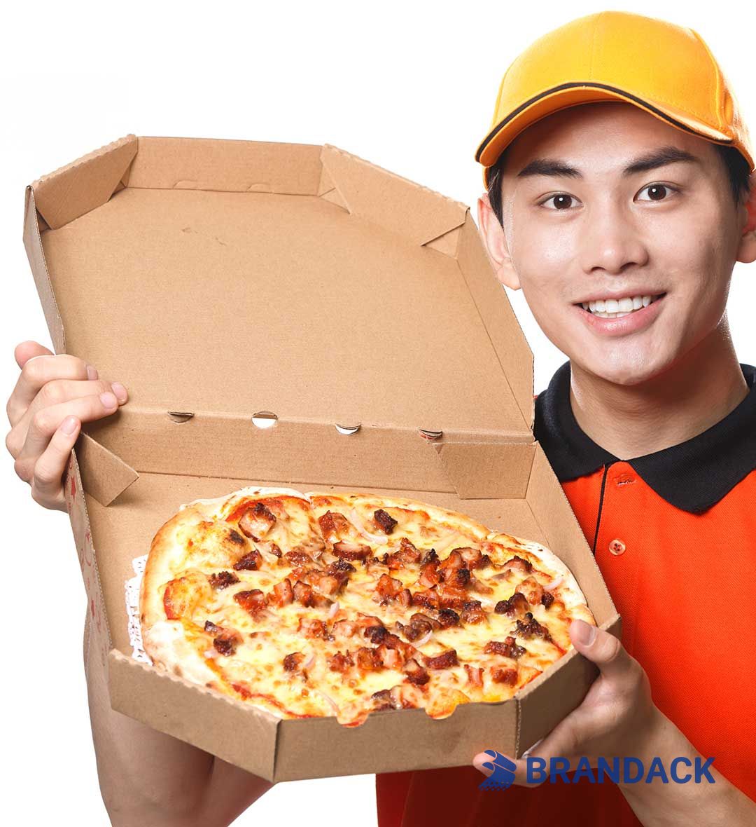 Custom Printed Cardboard Pizza Boxes with Logo Takeaway Packaging