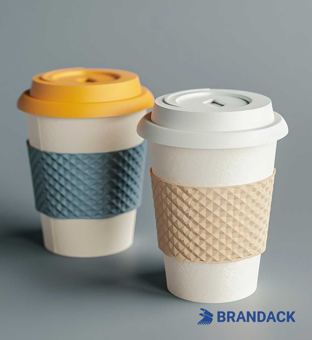 Custom Printed Paper To Go Coffee Cups with Lids