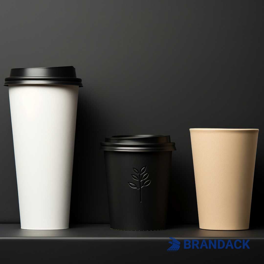 Custom Printed Paper To Go Coffee Cups with Lids