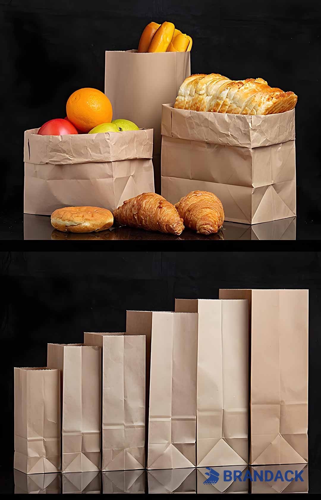 Custom Paper To Go Bags with Logo - Carry Out Takeaway Bags for Restaurants