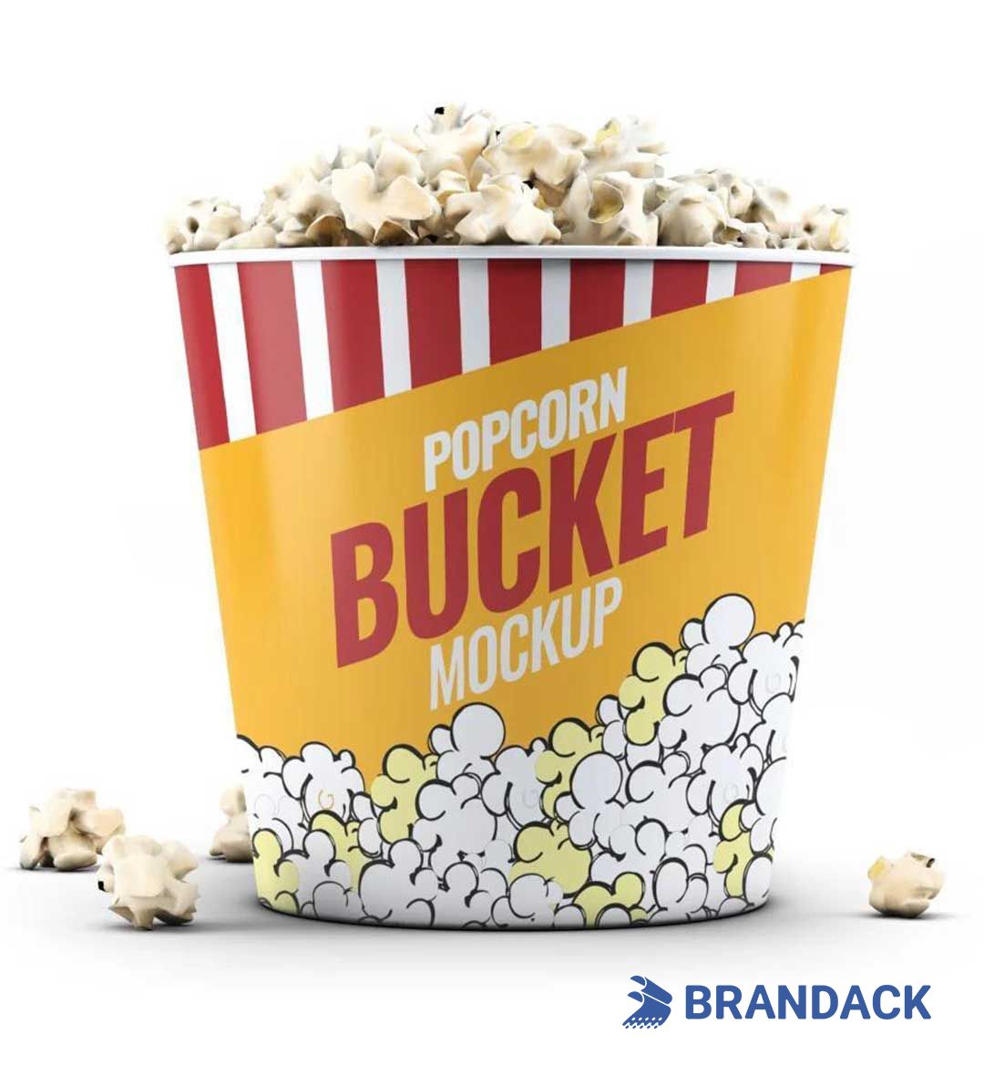 Custom Paper Movie Popcorn Bucket with Logo | Personalized Cinema Popcorn Cup Container