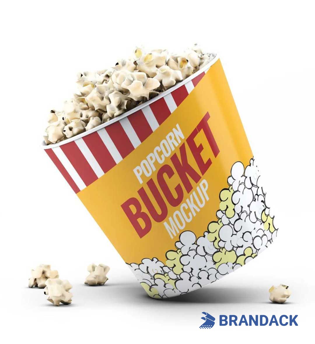 Custom Paper Movie Popcorn Bucket with Logo | Personalized Cinema Popcorn Cup Container