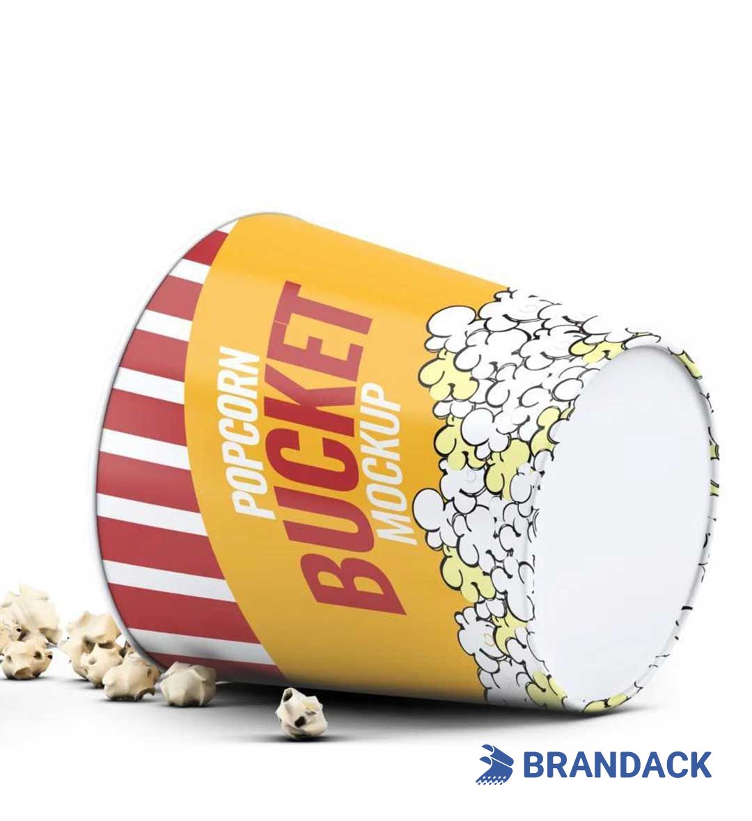 Custom Paper Movie Popcorn Bucket with Logo | Personalized Cinema Popcorn Cup Container