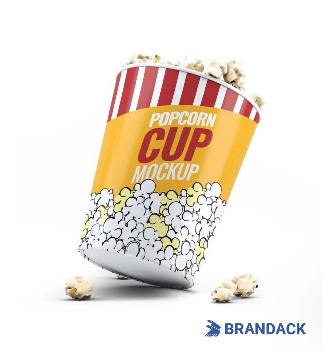 Custom Paper Movie Popcorn Bucket with Logo | Personalized Cinema Popcorn Cup Container