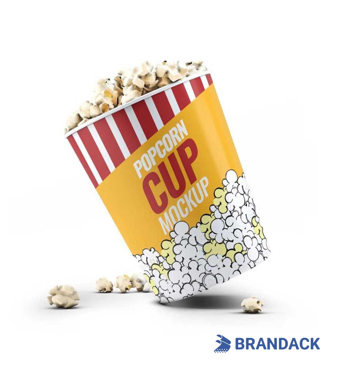 Custom Paper Movie Popcorn Bucket with Logo | Personalized Cinema Popcorn Cup Container