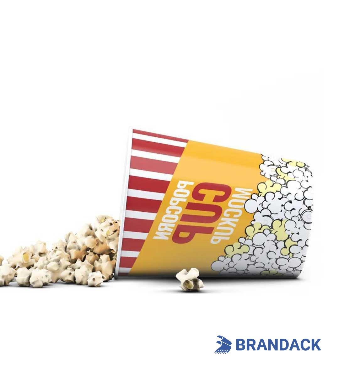 Custom Paper Movie Popcorn Bucket with Logo | Personalized Cinema Popcorn Cup Container