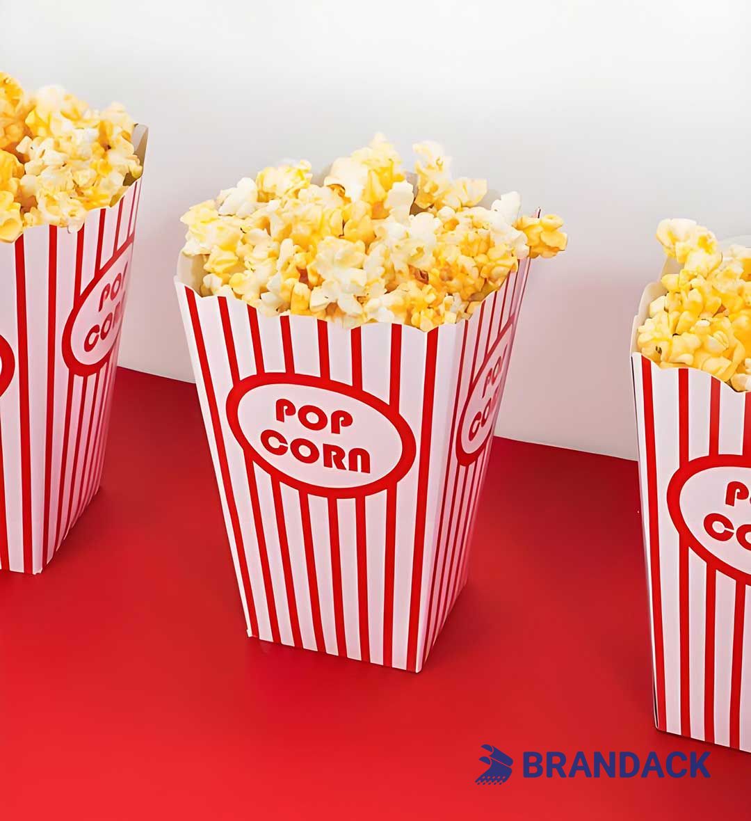 Custom Paper Movie Popcorn Bucket with Logo | Personalized Cinema Popcorn Cup Container