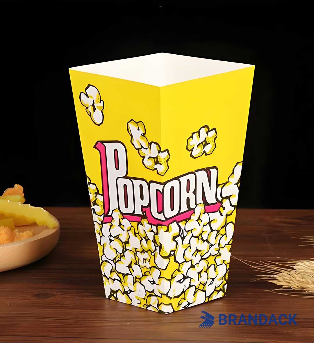 Custom Paper Movie Popcorn Bucket with Logo | Personalized Cinema Popcorn Cup Container