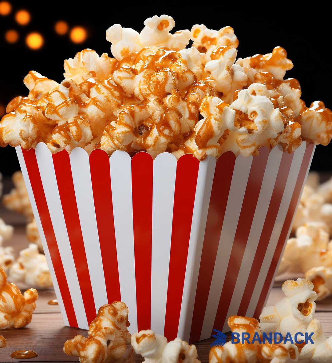 Custom Paper Movie Popcorn Bucket with Logo | Personalized Cinema Popcorn Cup Container