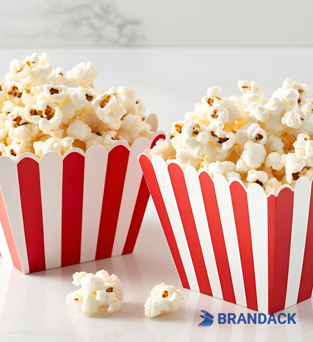 Custom Paper Movie Popcorn Bucket with Logo | Personalized Cinema Popcorn Cup Container
