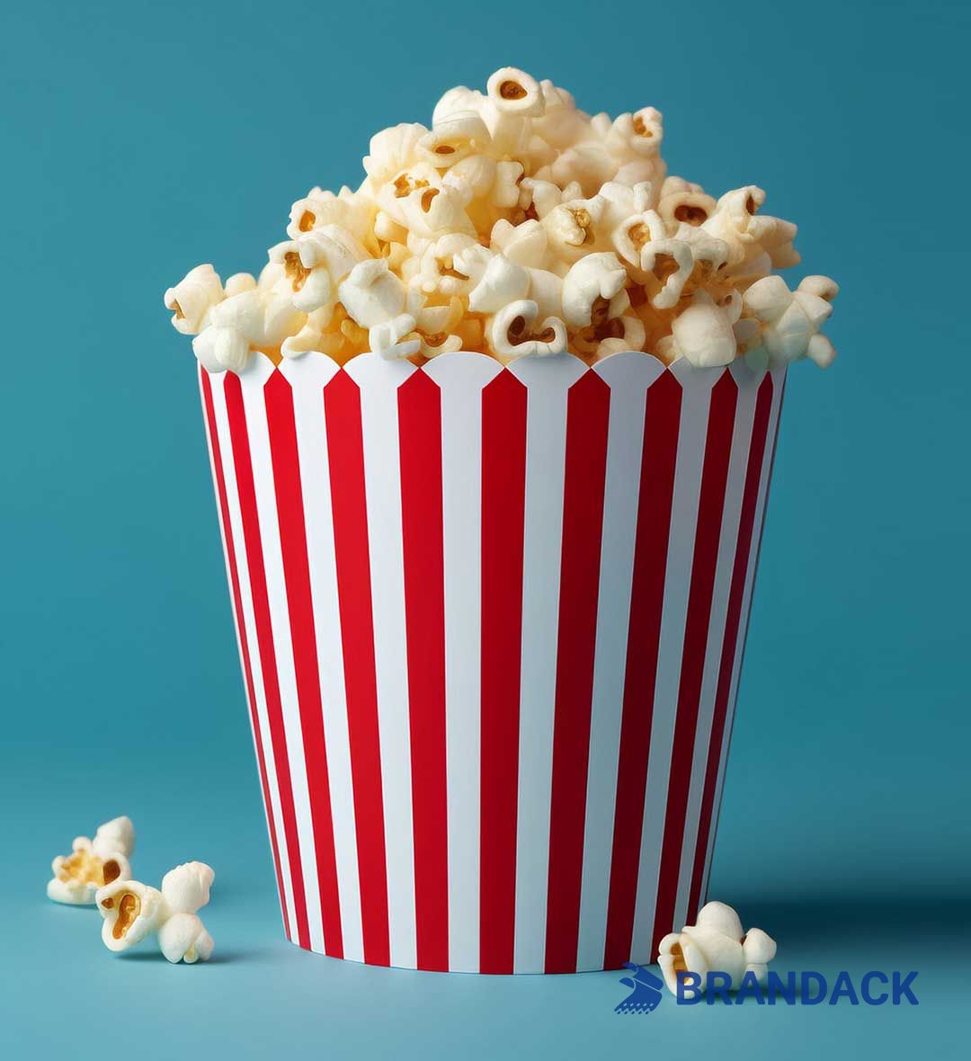 Custom Paper Movie Popcorn Bucket with Logo | Personalized Cinema Popcorn Cup Container