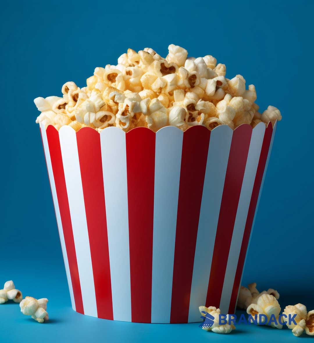 Custom Paper Movie Popcorn Bucket with Logo | Personalized Cinema Popcorn Cup Container
