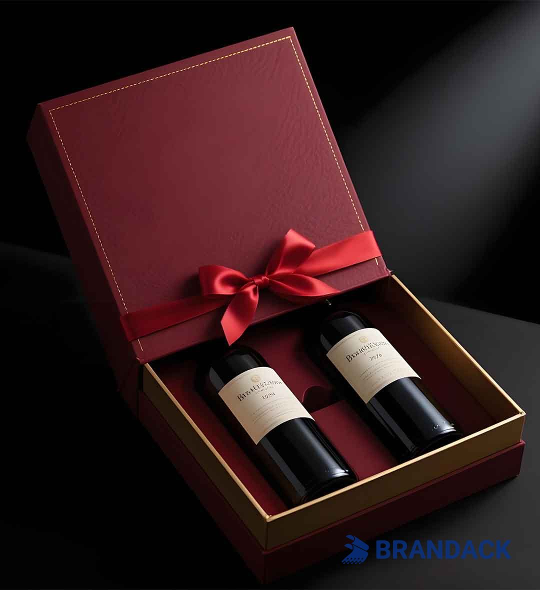 Custom Cardboard Wine Packaging Boxes for Wine Glasses 2 or 6 Bottles