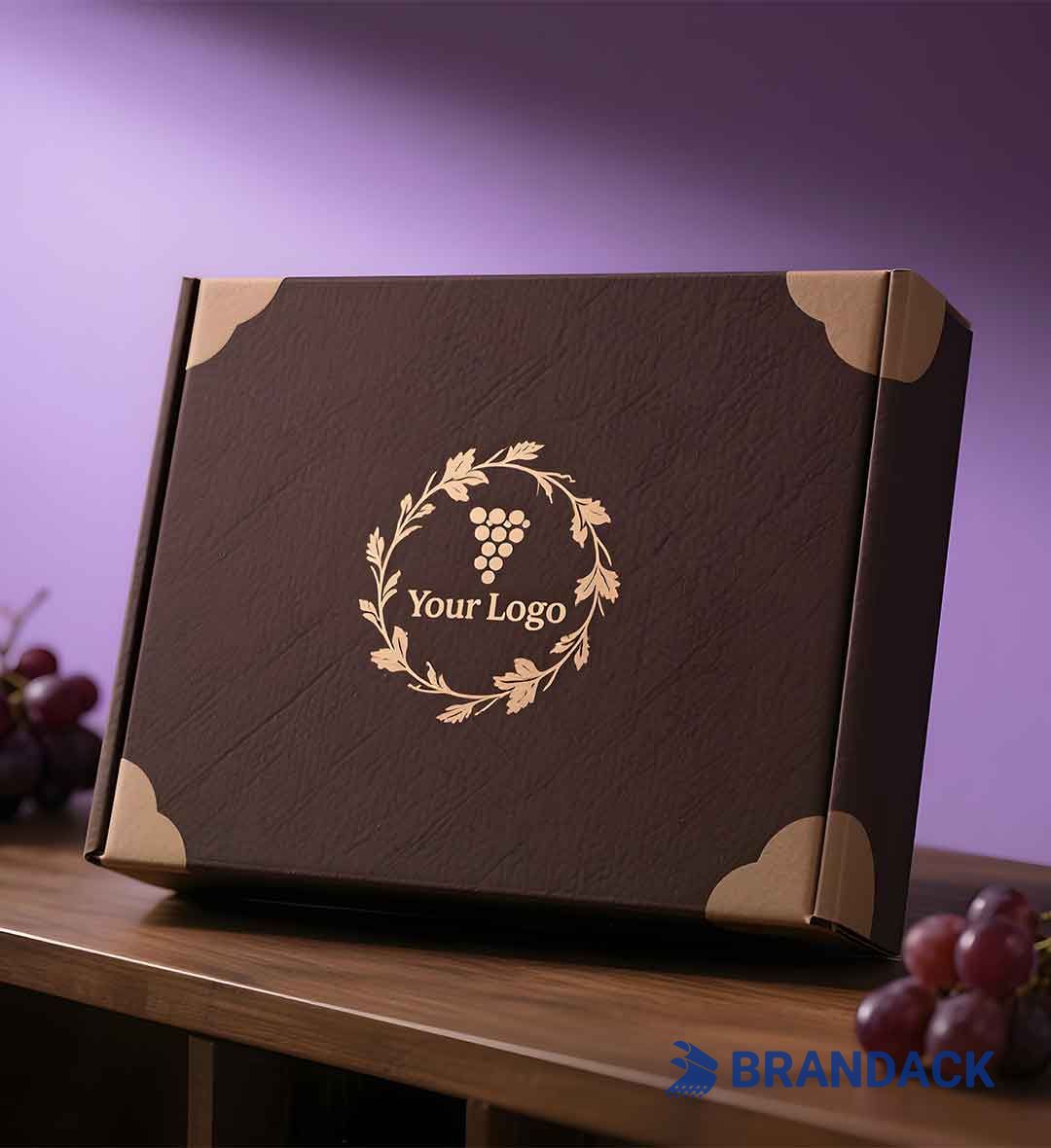 Custom Cardboard Wine Packaging Boxes for Wine Glasses 2 or 6 Bottles