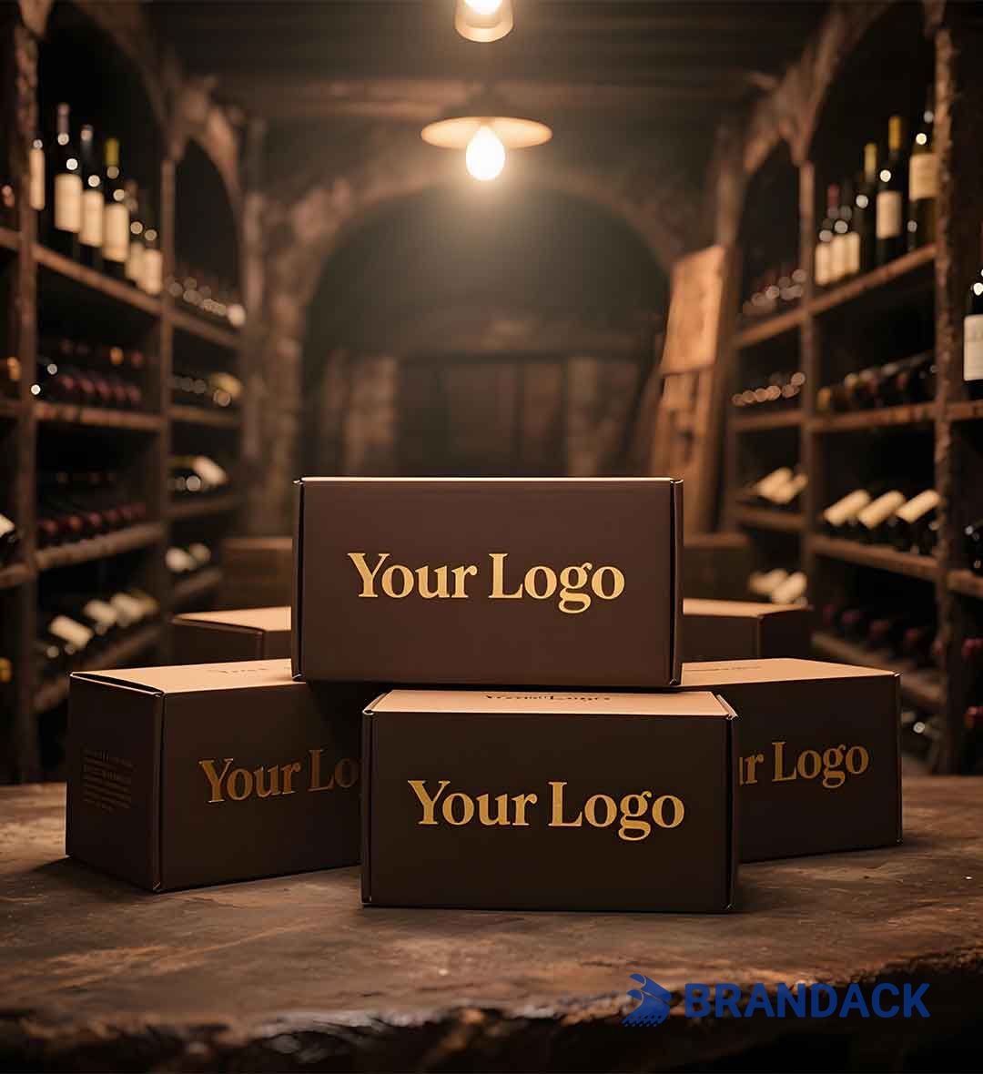 Custom Cardboard Wine Packaging Boxes for Wine Glasses 2 or 6 Bottles