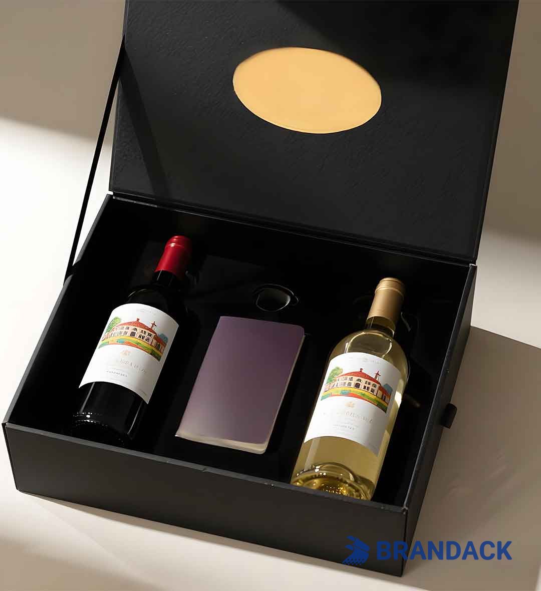 Cardboard Wine Bottle Gift Boxes | Corrugated Wine Carrier Shipping Box