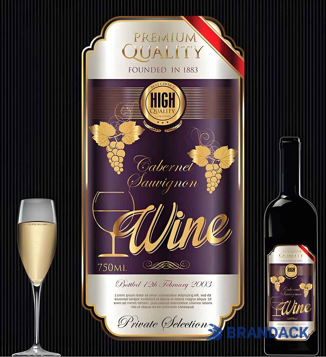 Custom Made Wine Bottle Labels Printing | Customised Winery Label Design