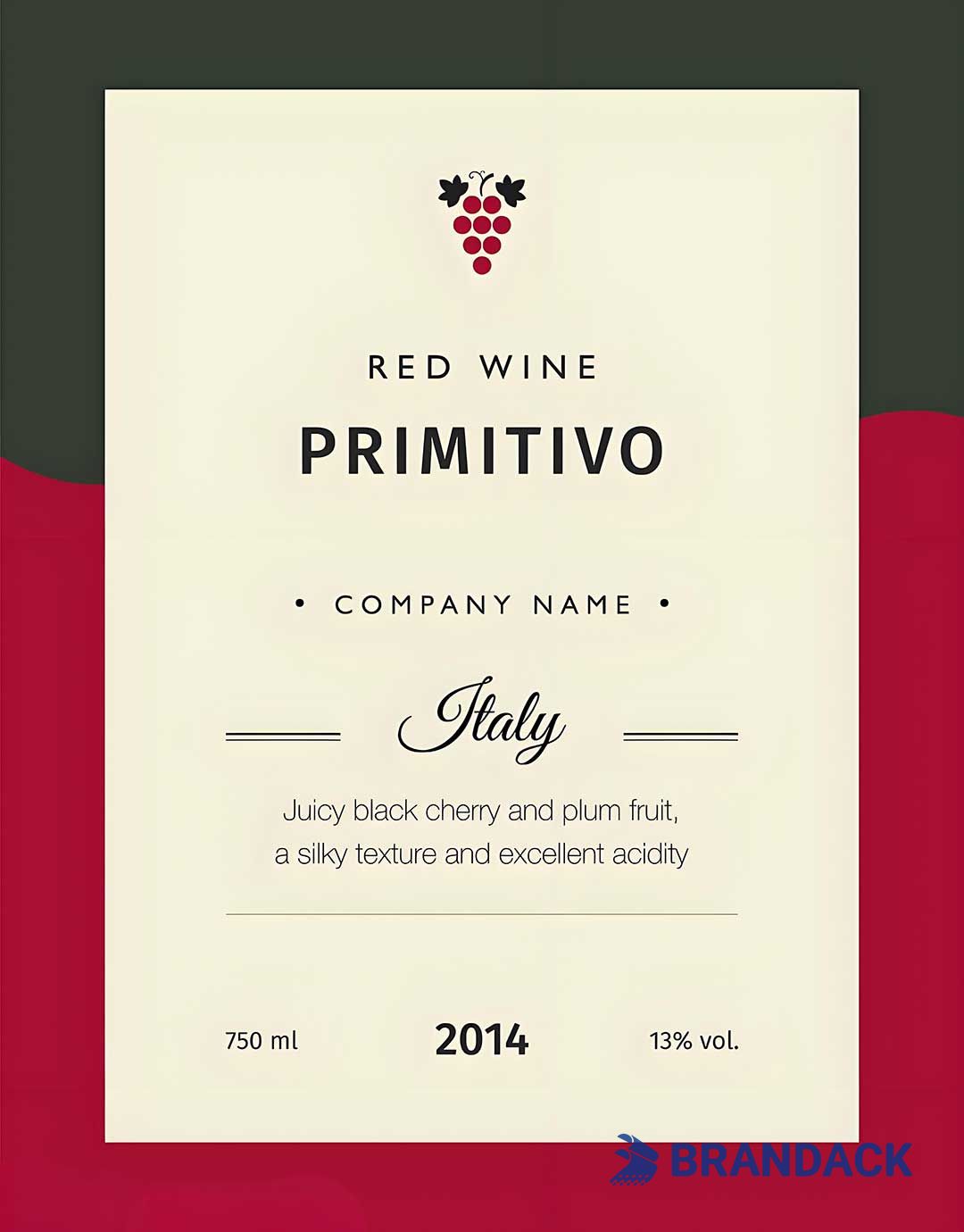 Custom Made Wine Bottle Labels Printing | Customised Winery Label Design
