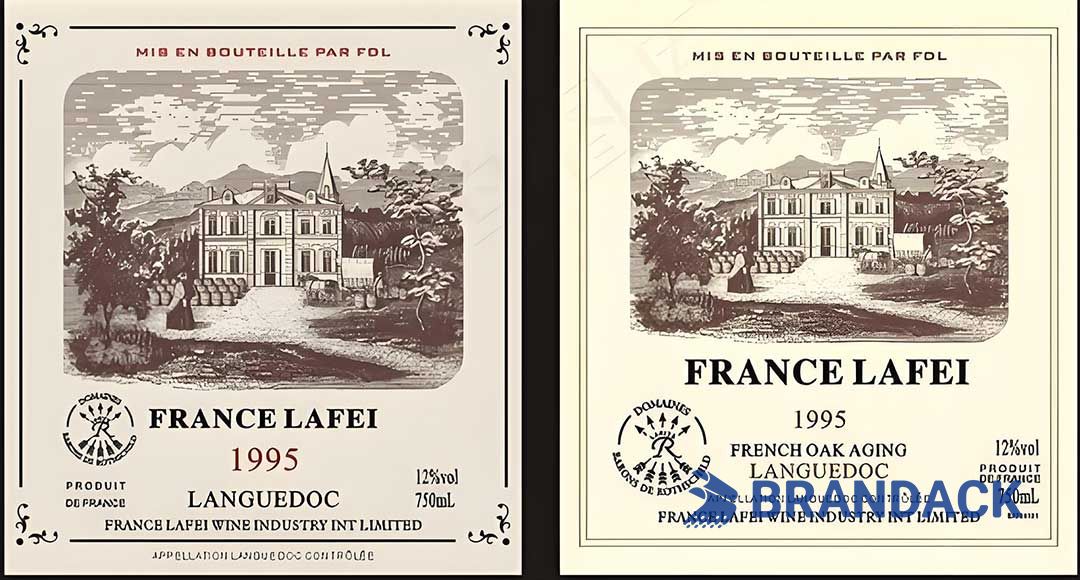 Custom Wine Bottle Label Stickers Printing