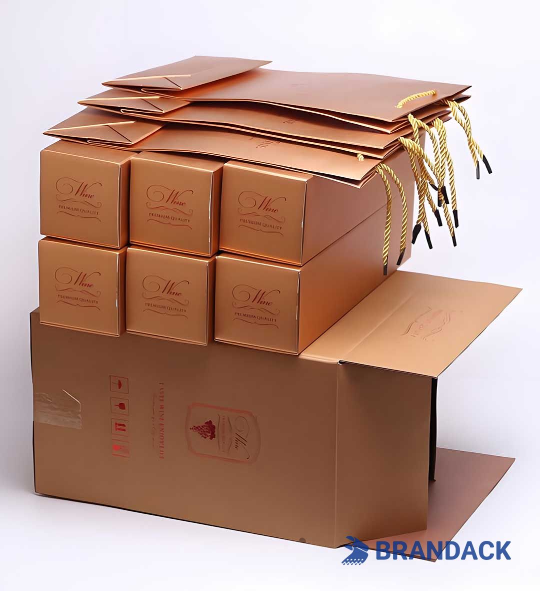 Custom Wine Packaging Box, Wine Bottle Shipping Boxes, Cardboard Wine Package Box 2 4 6 Pack