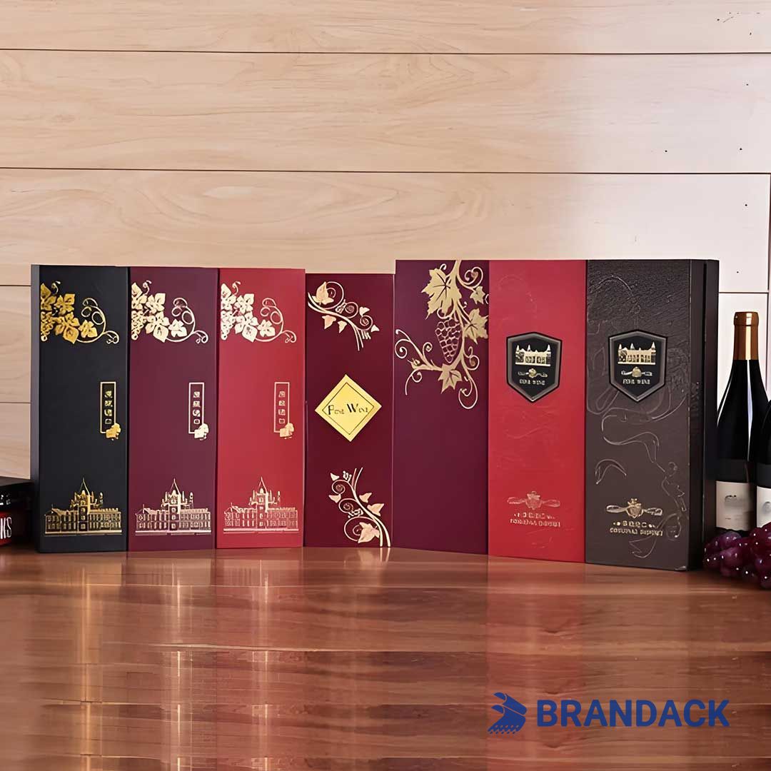 Custom Wine Packaging Box, Wine Bottle Shipping Boxes, Cardboard Wine Package Box 2 4 6 Pack