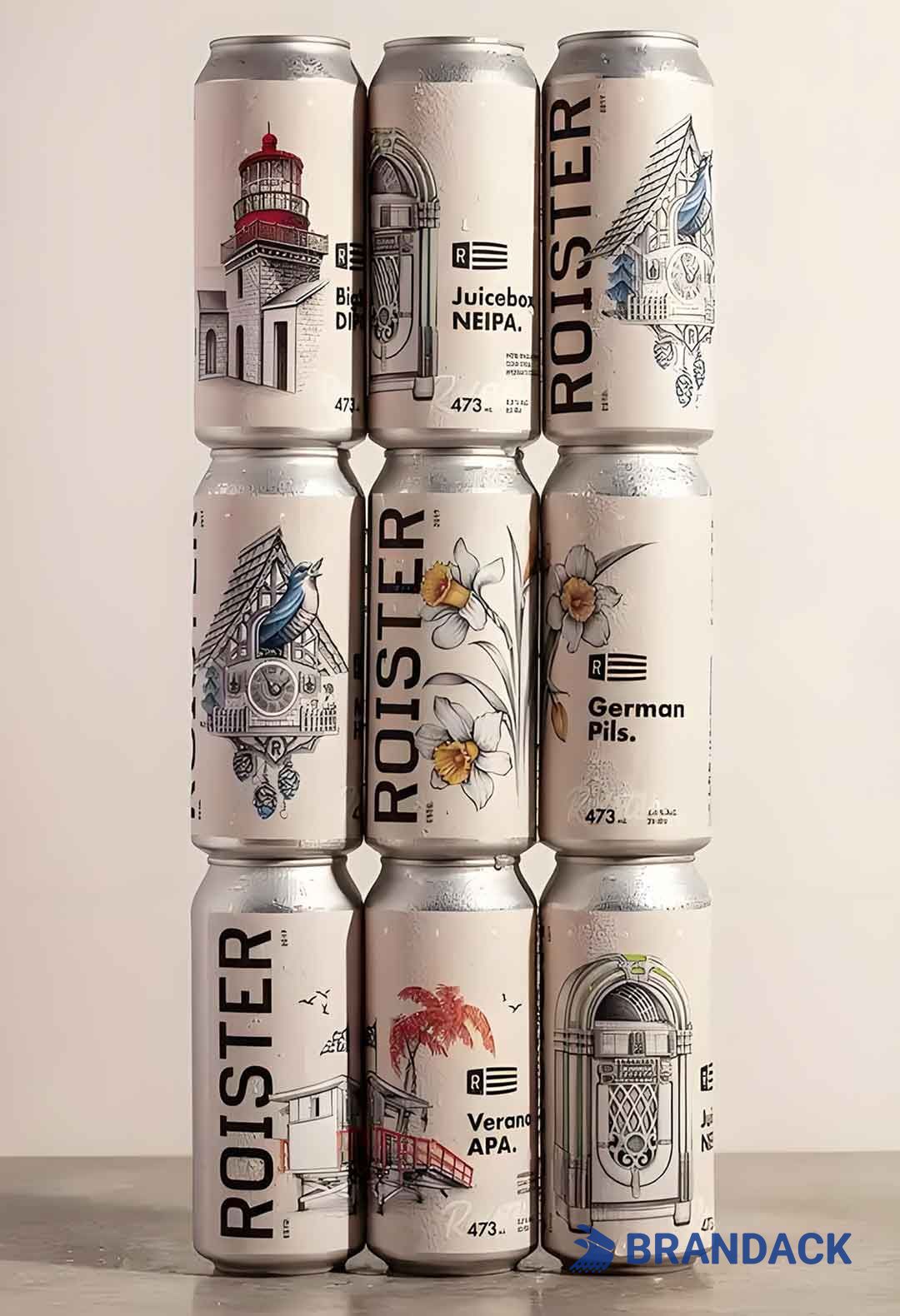 Custom Cool Craft Beer Can Label Design, Beer Can Shipping