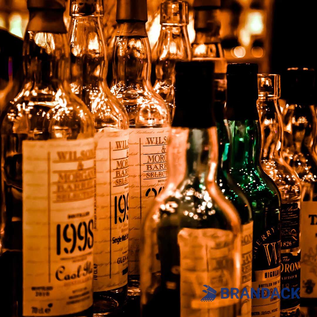 Custom Liquor Whisky Labels Printing, Bourbon Champagne Bottle Label Stickers, Deign Alcohol Packaging