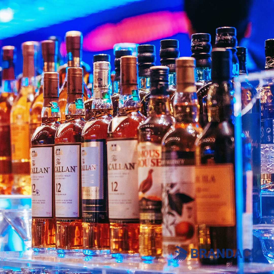 Custom Liquor Whisky Labels Printing, Bourbon Champagne Bottle Label Stickers, Deign Alcohol Packaging