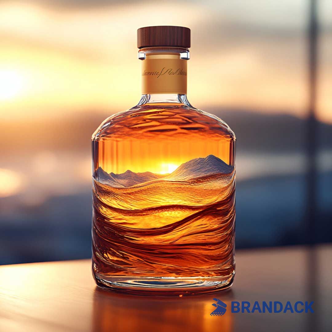 Custom Liquor Whisky Labels Printing, Bourbon Champagne Bottle Label Stickers, Deign Alcohol Packaging
