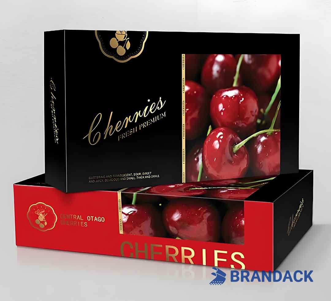 Custom Premium Cherry Ripe Fruit Boxes, 1kg 2kg 5kg Cherry Gift Packaging Box Delivery