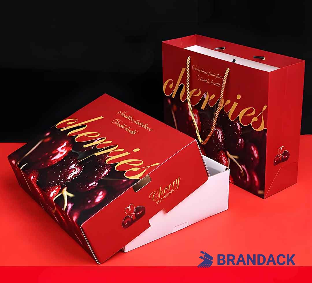Custom Premium Cherry Ripe Fruit Boxes, 1kg 2kg 5kg Cherry Gift Packaging Box Delivery
